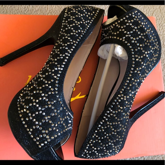 🆕👠Rhinestones peep toe/pumps heels - Picture 2 of 8